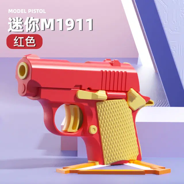 夕唐 自动回膛迷你手枪 创意解压 枪型玩具