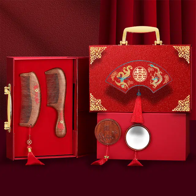 夕唐  结婚礼盒梳子套装 嫁妆陪嫁用品