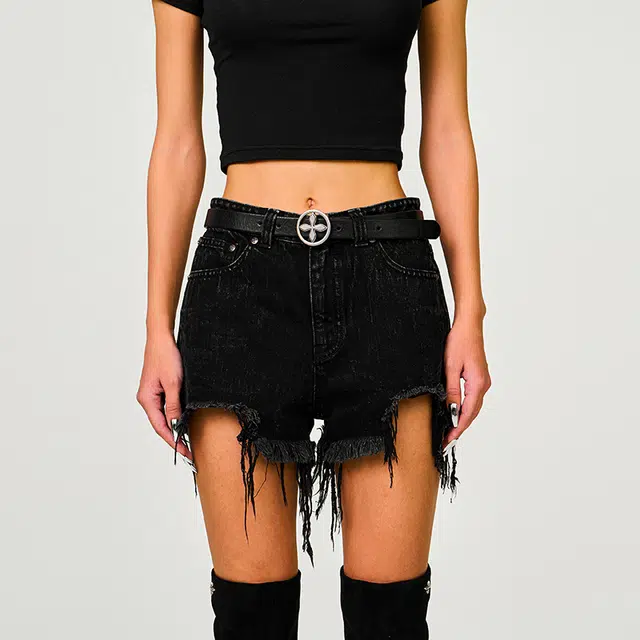 SMFK Denim Shorts Black