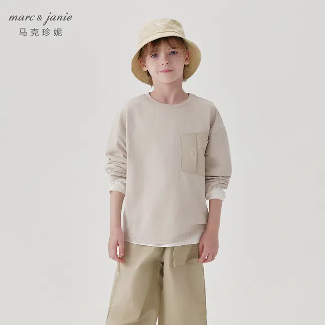 MARC&JANIE Outdoor Pocket Long Sleeve Tee