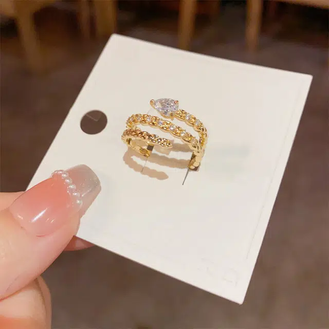 栖花漫语 开口高级感个性简约百搭潮酷手饰 钛钢 戒指 女款