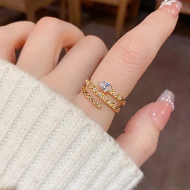 栖花漫语 开口高级感个性简约百搭潮酷手饰 钛钢 戒指 女款