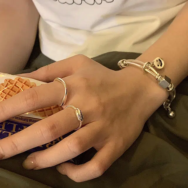栖花漫语 小众设计高级感中指开口可调节 钛钢 戒指 女款