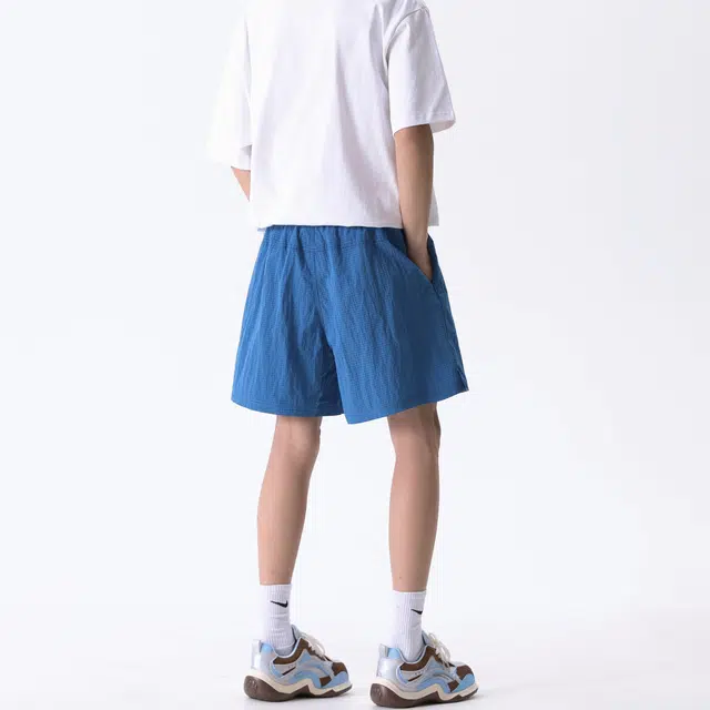 普鲁士多特蒙德 美式高街潮流宽松凉感系绳透气舒适简约日常通勤直筒百搭休闲短裤 男女同款