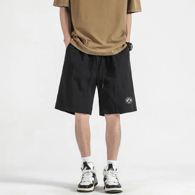 普鲁士多特蒙德 美式高街潮流户外伞兵运动时尚少年感宽松凉感速干吸湿排汗简约慵懒百搭休闲短裤 男女同款