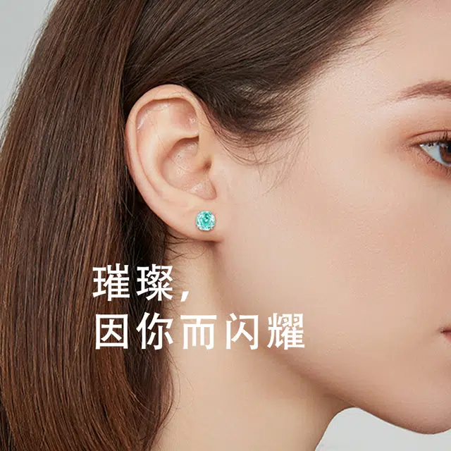零界 华子 华子 轻奢爆闪高级感 日常个性设计小众静置氛围感闺蜜百搭玫瑰首饰 锆石 钛钢 耳钉 女款