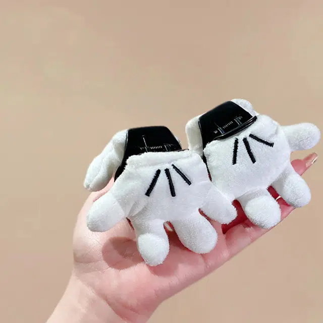 零界 可爱爪爪手掌抓夹治愈创意卡通立体#好运 毛绒 发夹 女款