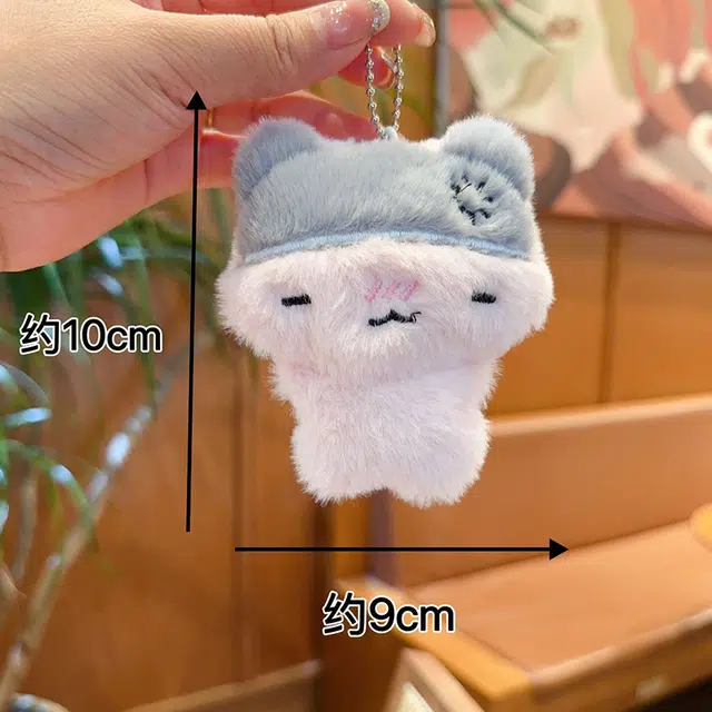 【会吱吱叫的公仔】 零界 可爱猫咪玩偶绒绒煤球萌萌少女心百搭钥匙包包挂饰 毛绒 挂件 男女同款情侣款