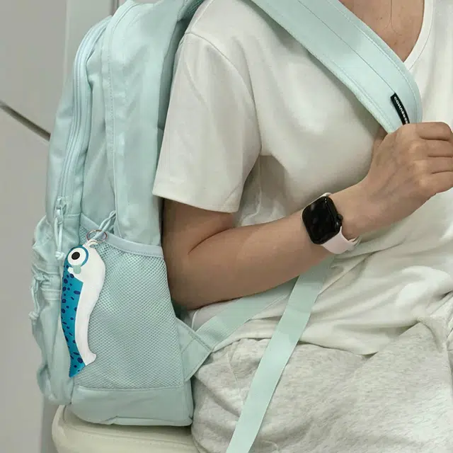 零界 可爱咸鱼  萌趣百搭钥匙扣包包 布绒 挂件 男女同款情侣款