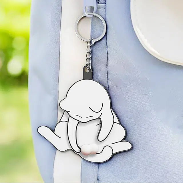 【可爱捣蛋猫】 零界 卡通萌趣搞怪创意手机绳钥匙包包猫咪挂饰 行李箱 塑料 挂件 男女同款情侣款