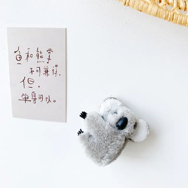 零界 毛绒考拉拍照萌可爱发饰 涤纶 发夹 女款