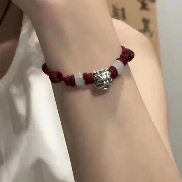 零界 新中式醒狮纳福吉星高照事事顺意招财献瑞转运神兽古典雅致百搭时尚感好运 合金 手链 男女同款情侣款
