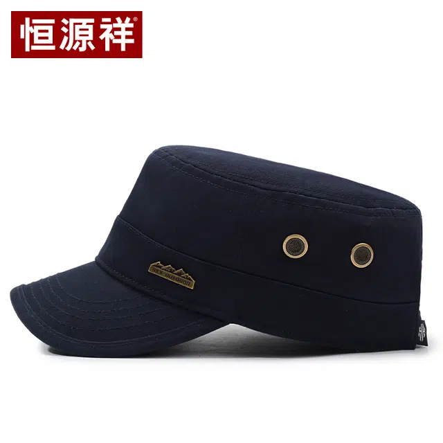 恒源祥 户外休闲运山峰 棉 平顶帽 男款