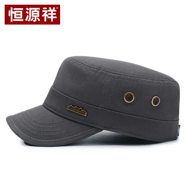 恒源祥 户外休闲运山峰 棉 平顶帽 男款