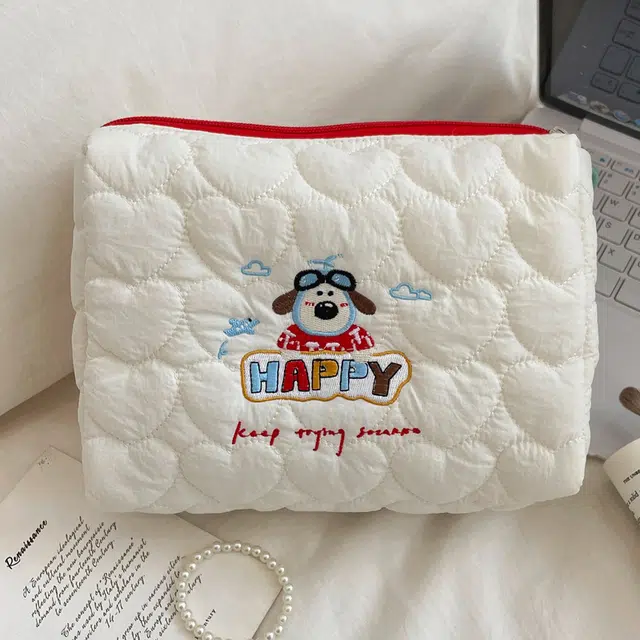 班哲尼 可爱小狗化妆包旅行洗漱收纳大容量手提便携化妆品整理袋