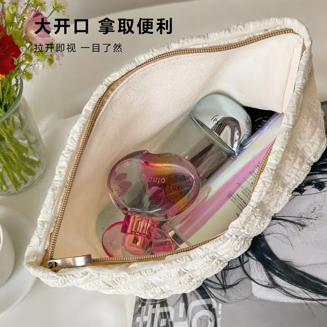 班哲尼云朵化妆包大容量洗漱包便携式外出小巧轻便随身收纳袋 收纳便携单层