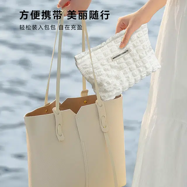 班哲尼云朵化妆包大容量洗漱包便携式外出小巧轻便随身收纳袋 收纳便携单层