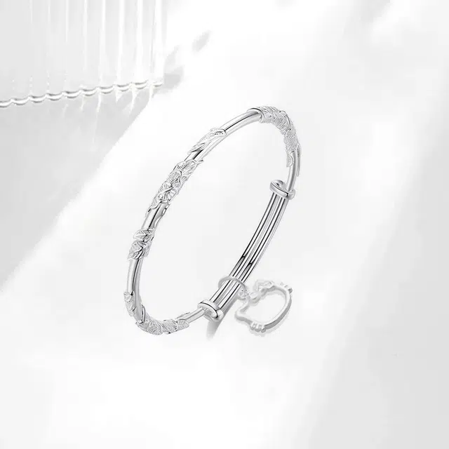 静范 繁花似锦 新中式国潮趣萌可爱推拉式 轻奢小众甜美少女心高级感温柔创意招财告白开口可调节#好运 合金 手镯 男女同款情侣款