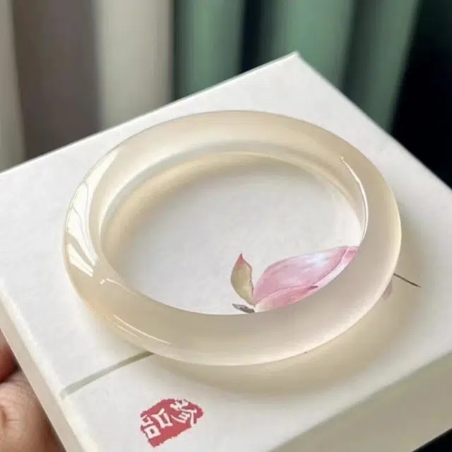 静范 香槟金贵妃镯繁花似锦蝶恋花套装百搭平安顺遂一步一响古风精致素雅显白温柔时髦气质 清冷感恋爱告白#好运 琉璃 手镯 女款