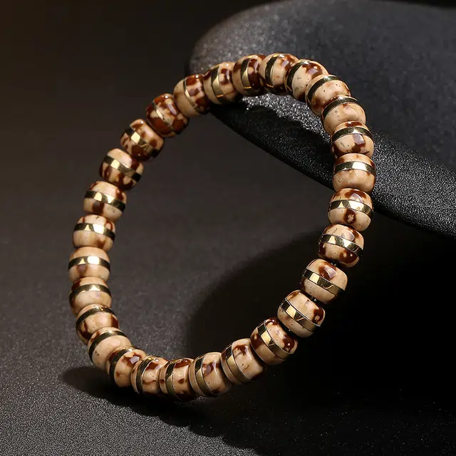 木盛缘 【招财鼠  鼠你有钱】实心镶嵌佛珠念珠文玩单圈#好运 紫金鼠 手串 男女同款情侣款