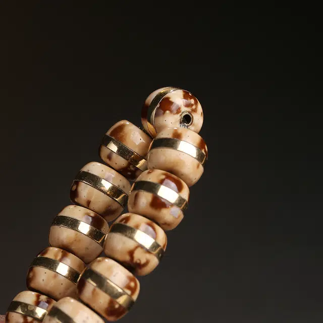 木盛缘 【招财鼠  鼠你有钱】实心镶嵌佛珠念珠文玩单圈#好运 紫金鼠 手串 男女同款情侣款