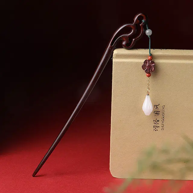 木盛缘 复古古风 木作 簪子 男女同款情侣款 血檀