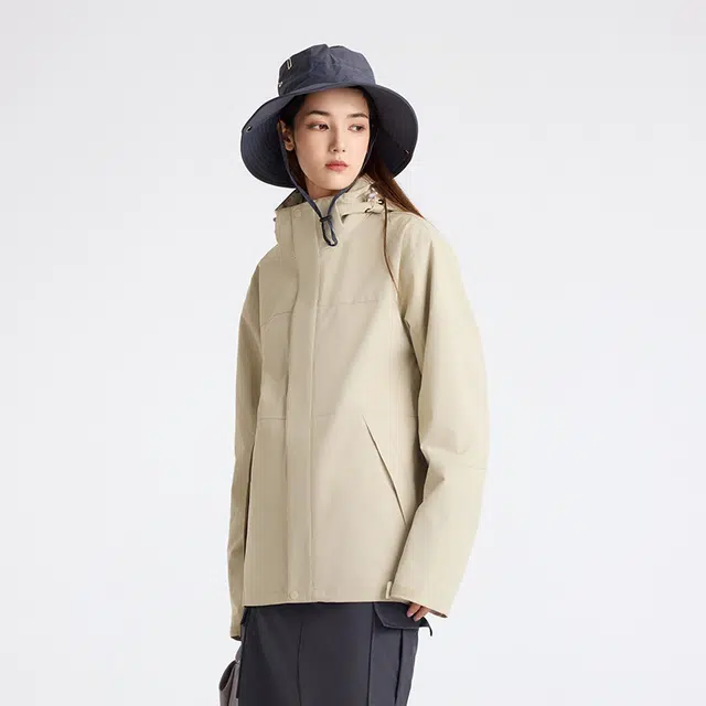 美力城  三合一摇粒绒  防水防风防泼水耐磨保暖防静电防寒防雨冲锋衣 女款