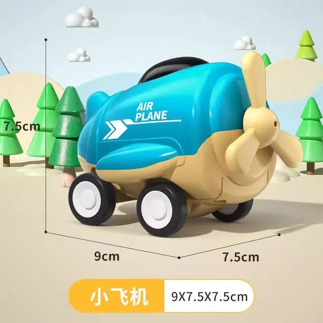 安可托 按压式小汽车惯性回力车 城市小分队萌趣 早教教具