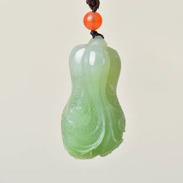 凤飞凰 新中式福菜白菜小众轻奢 项链 翠青玉 女款