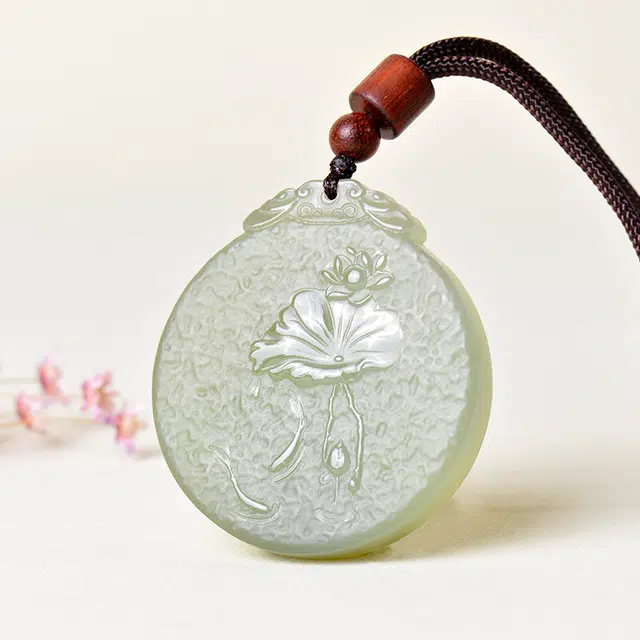 凤飞凰 新中式双面雕刻百搭小众设计十二生肖平安#好运玉饰 和田玉项链 白玉/青白玉 男女同款情侣款