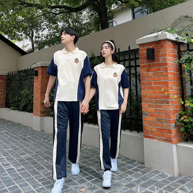 涂诗菲 学院风款撞色拼接气质休闲简约显长袖瘦外套学生班服运动会情侣套装