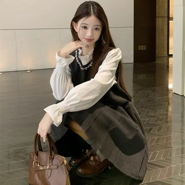 涂诗菲 法式名媛时尚打底衫舒适百搭休闲半身裙裙装套装 女款