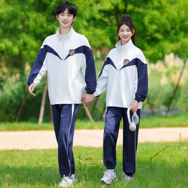 涂诗菲 学院风撞色通勤青春气质活力长袖休闲外套学生班服运动会情侣套装