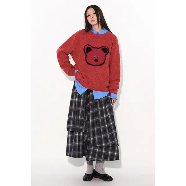 物理少年 动物圈圈纱可可爱爱套头长袖毛衣 男女同款