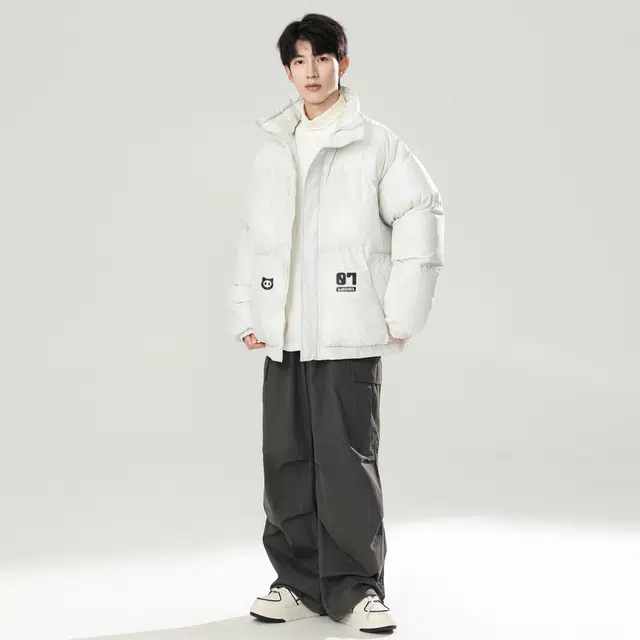 王者荣耀 鲁班七号星空梦想款 脏脏风立领宽松休闲百搭面包服防寒保暖加厚棉服 男女同款