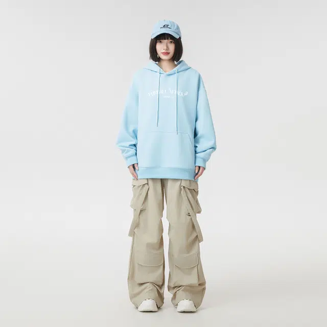 王者荣耀 基础字母款印花美式户外通勤宽松休闲百搭时尚重磅套头无性别主义连帽加绒/薄款卫衣 男女同款