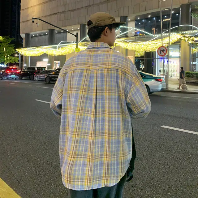 王者荣耀 地狱火款 美式街头经典复古格子衫宽松柔软舒适亲肤休闲长袖衬衫 男女同款