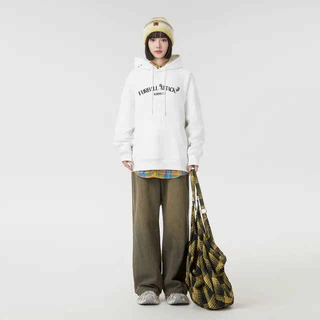 王者荣耀 基础字母款印花美式户外通勤宽松休闲百搭时尚重磅套头无性别主义连帽加绒/薄款卫衣 男女同款