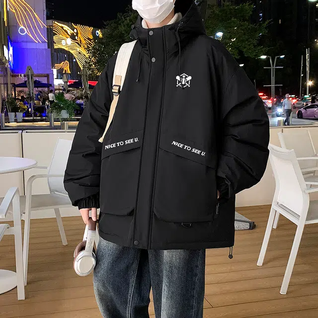 王者荣耀 花木兰款山系户外做旧工装休闲保暖加厚防风御寒连帽羽绒服 男女同款