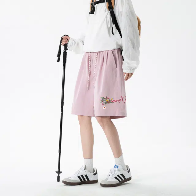 王者荣耀 梦奇款 美式复古文艺风五分宽松舒适透气多巴胺高街少年感高颜值户外运动百搭时尚休闲短裤 男女同款