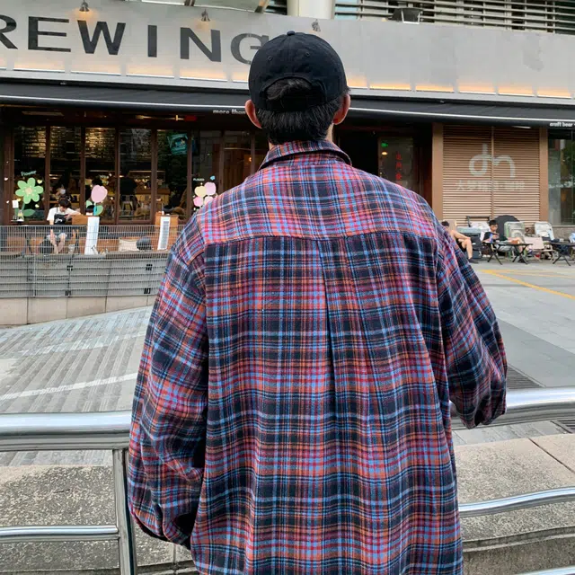 王者荣耀 地狱火款 美式街头经典复古格子衫宽松柔软舒适亲肤休闲长袖衬衫 男女同款