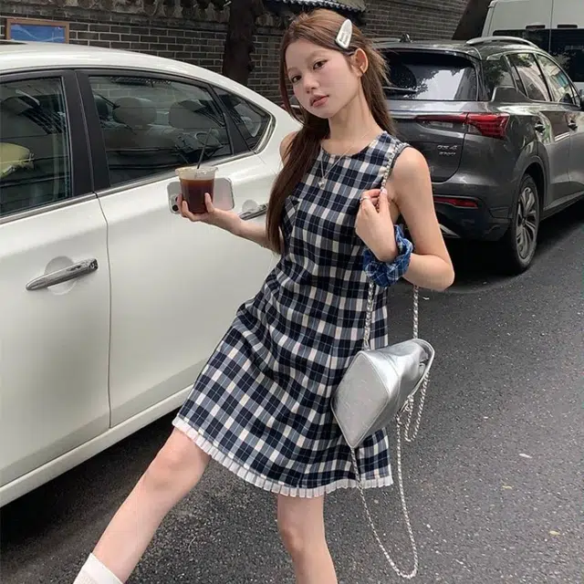 兰缪 舒适时尚简约无袖连衣裙 女款