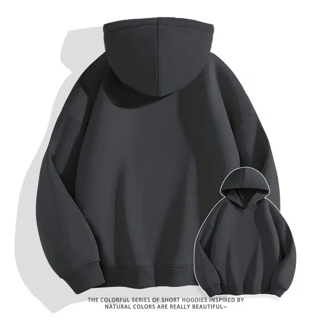 兰缪 日常通勤款款嘻哈街头中性风美式复古潮流男友风柔软舒适时尚休闲高品质重磅连帽卫衣 男女同款