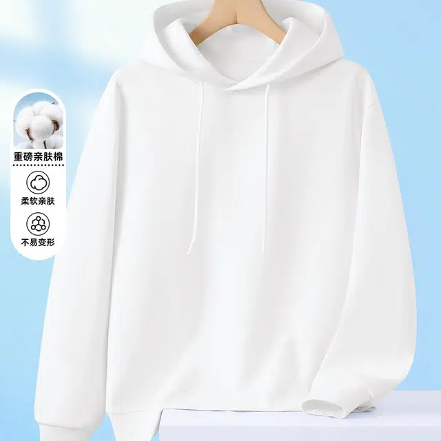 兰缪 出街炸街款嘻哈街头中性风美式复古潮流男友风柔软舒适时尚休闲高品质重磅连帽卫衣 男女同款