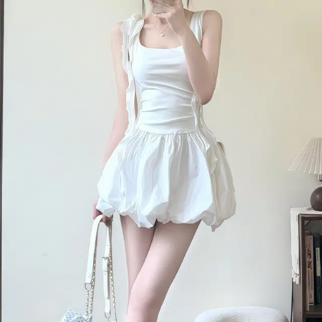 兰缪 高腰百搭甜美舒适休闲短裙 女款