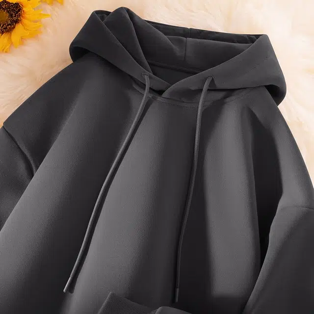 兰缪 日常通勤款款嘻哈街头中性风美式复古潮流男友风柔软舒适时尚休闲高品质重磅连帽卫衣 男女同款