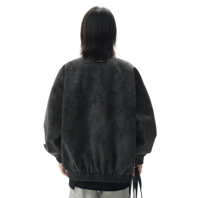 金贝勒 美拉德扎染高街巴恩风复古老钱日常通勤百搭宽松潮流机车户外简约舒适痞帅外套夹克 男女同款