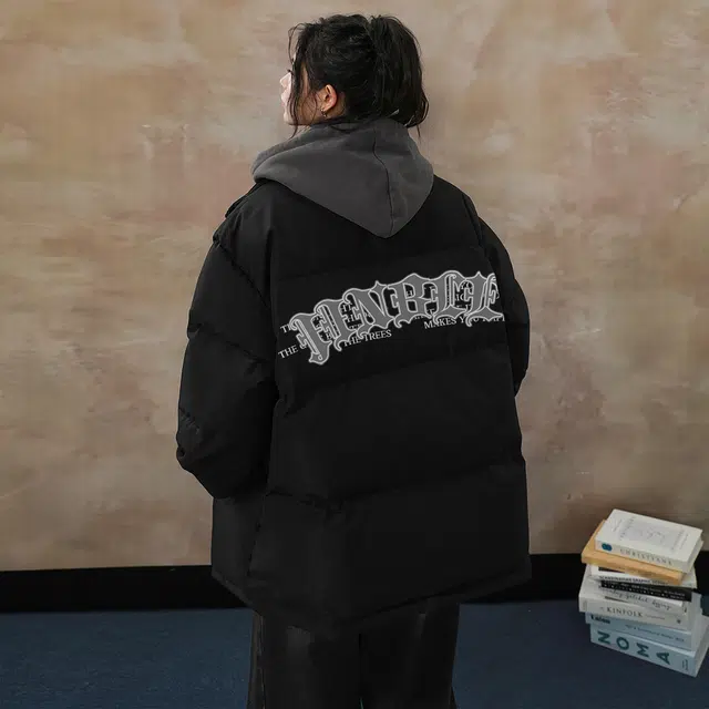 金贝勒 百搭休闲保暖假两件日常宽松休闲连帽加厚保暖防风御寒短款羽绒服 男女同款