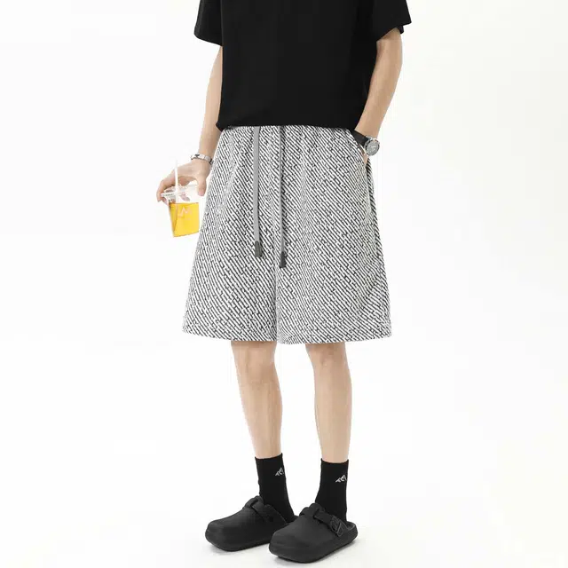 美式高街风舒适百搭五分裤休闲短裤 男女同款