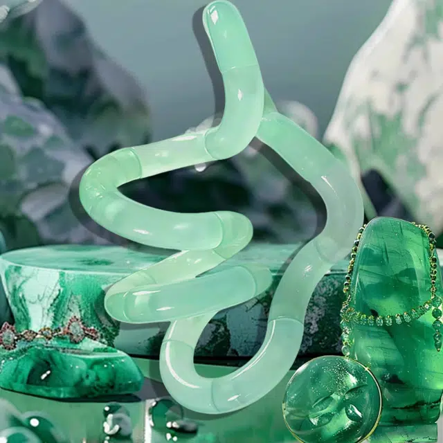 萌益兔 冰玉夜光扭扭乐 水晶透明 思维训练玩具